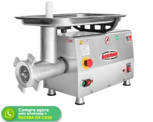 Moedor de Carne Boca 22 Inox Bermar 220V