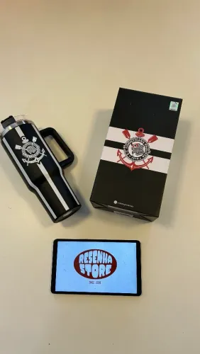 Copo Térmico Corinthians 1,2L Inox com Canudo!