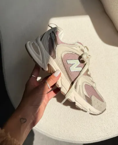 Tênis New Balance 530 Prime Off/Rosado/Café - Disponível 34 ao 39 (Foto Real)