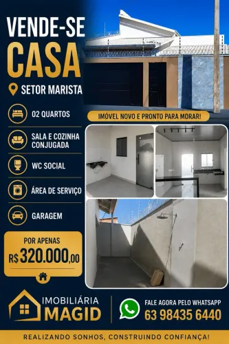Vende-se casa - Setor Marista PARAÍSO DO TOCANTINS 