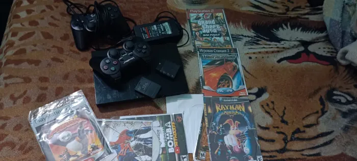 Play2 memóry card 2 controles 1sem fio outro com e 12 jogos