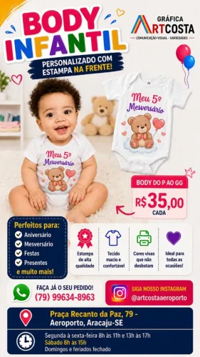 Bady infantil personalizado