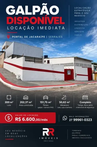 Galpão - 300m2 - Serra