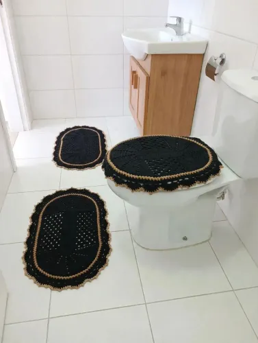 Jogo de banheiro em crochê