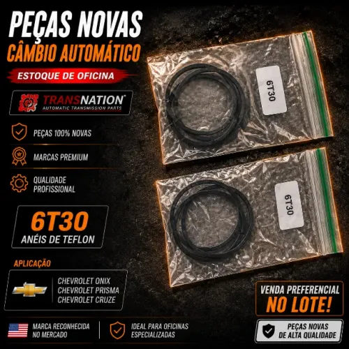 Anéis de Teflon 6T30 TransLX Novo GM Chevrolet