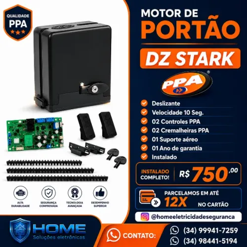 Portões Eletrônicos/ Motor de Portão Deslizante Dz Stark PPA