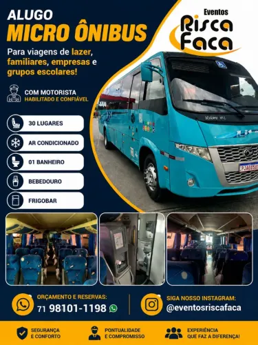 Alugo Micro ônibus 30 lugares com banheiro em Salvador Bahia