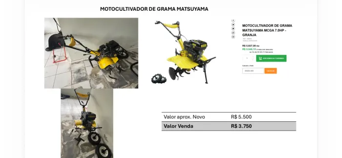 Motocultivador de grama matsuyama