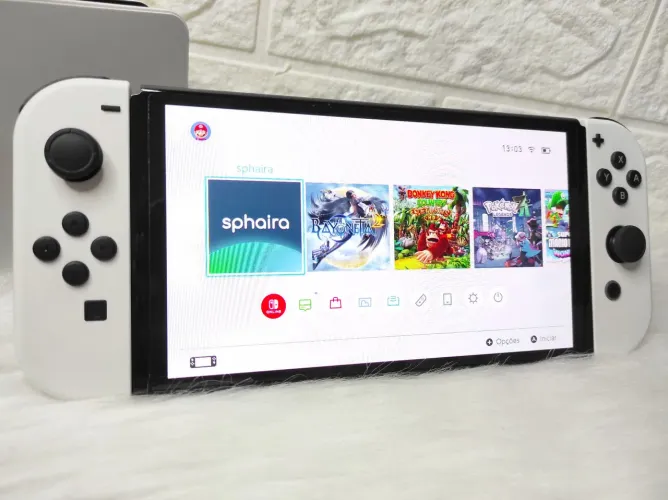 Nintendo Switch OLED - 128gb - DESBLOQUEADO - SEMI NOVO