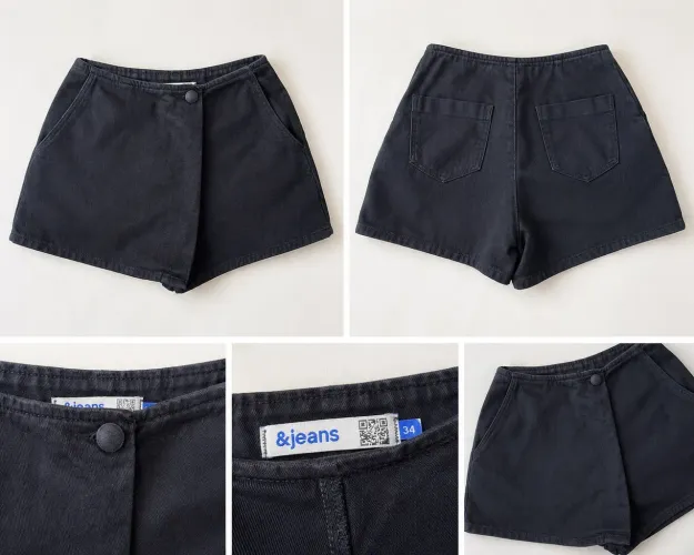 Short Feminino Preto C&A (&Jeans) Tam 34 - Usado Apenas Uma Vez
