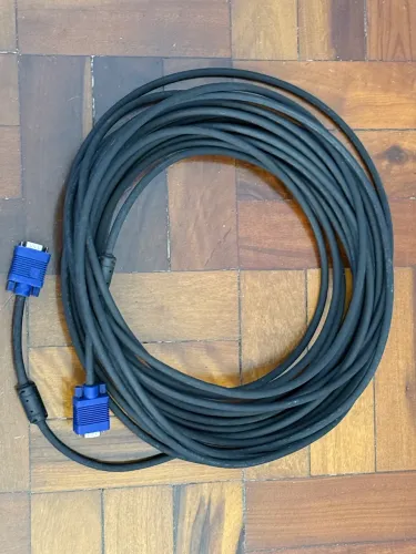 Cabo VGA profissional 20 metros macho-macho blindado grosso