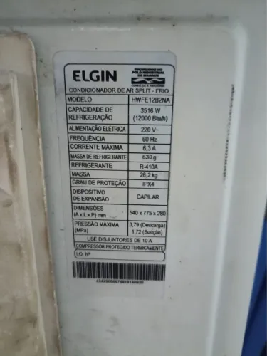 Ar condicionado ELGIN (12mil Btu/h)