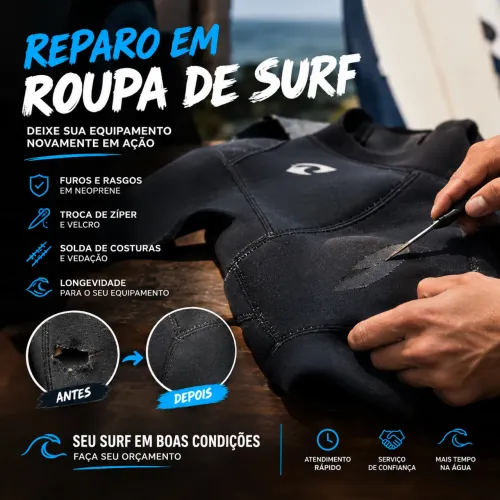 Reparo em wetsuit (roupa de surf)