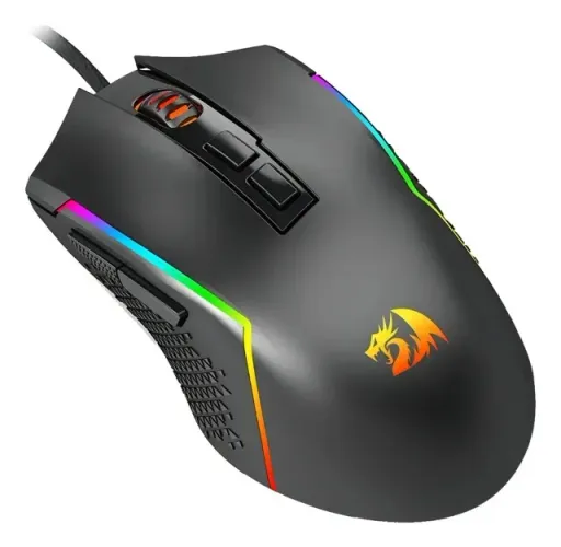 Mouse Gamer Redragon Trident Lite RGB 8000 DPI 7 Botões - Preto