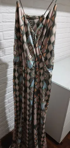 Vestido longo estampa geométrica G