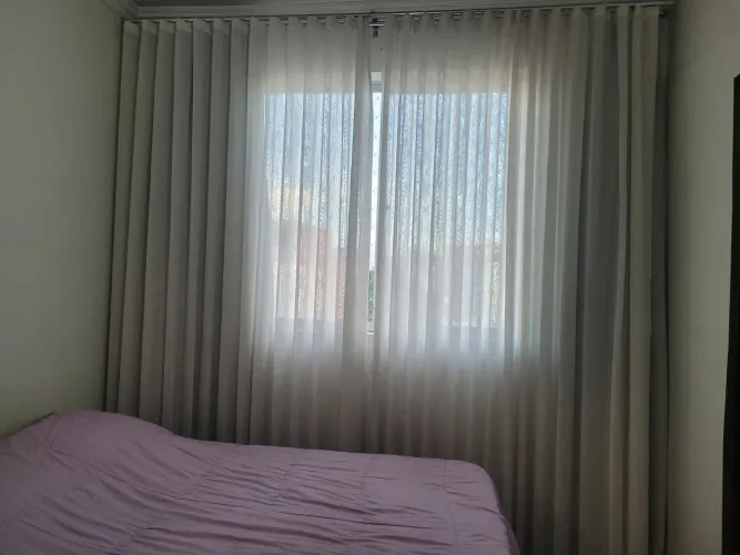Par de Cortinas de Voal Cinza Claro Gelo (Temos 2 unidades iguais) - Excelente Caimento!