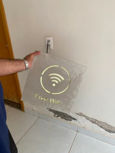 Placa para lojas Sinal Wi-Fi