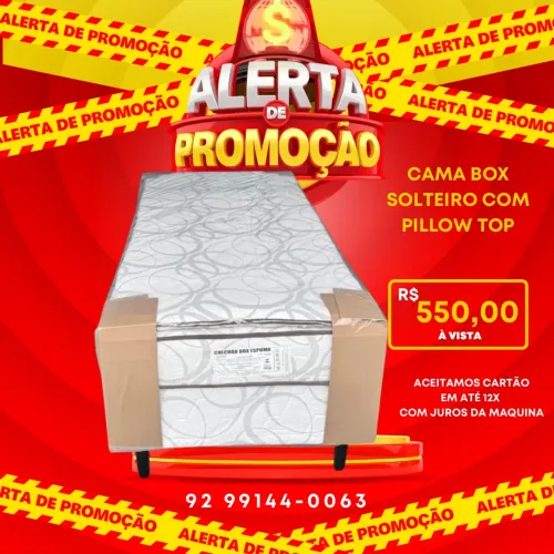 Cama box solteiro com pillow top