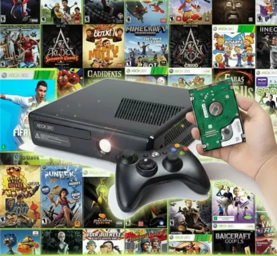 Hd 500gb Xbox com desbloqueio Aurora Bad avatar