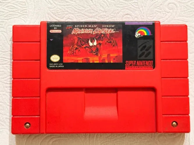 spiderman maximum carnage cartucho original snes super nintendo retro