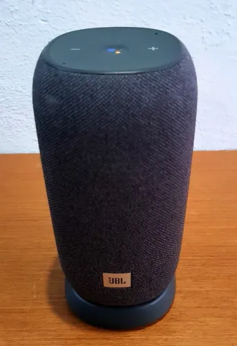 Caixa de Som Bluetooth - JBL Link Portable Cinza com Google Assistente + Base Original