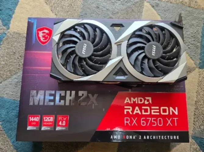 Placa de Vídeo RX 6750 XT MECH 2X 12G V1 Radeon, 12GB GDDR6, FreeSync, Dual Fan