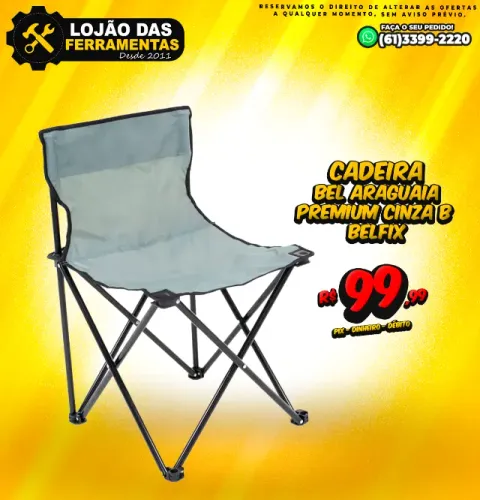 Cadeira Bel Araguaia Premium Cinza B Belfix