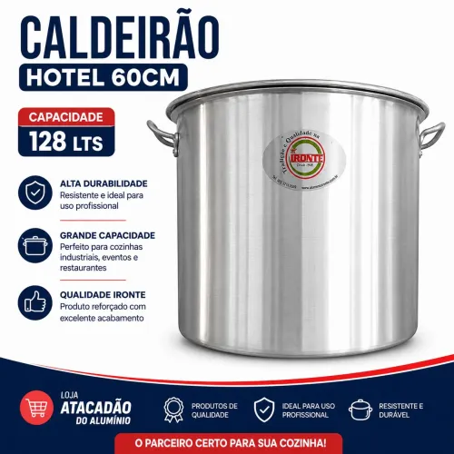 Caldeirão hotel 60cm para 128lts