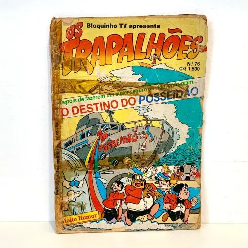 Gibi os Trapalhões 76 - Bloch 1980 - Sátira He-man Poseidon Humor Didi