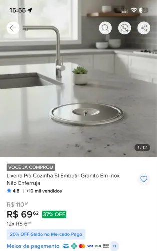Lixeira de embutir
