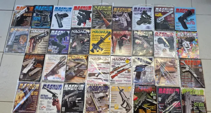 Coleção de revistas Magnum + Tiro Certo | ~32 exemplares | Ótimo estado