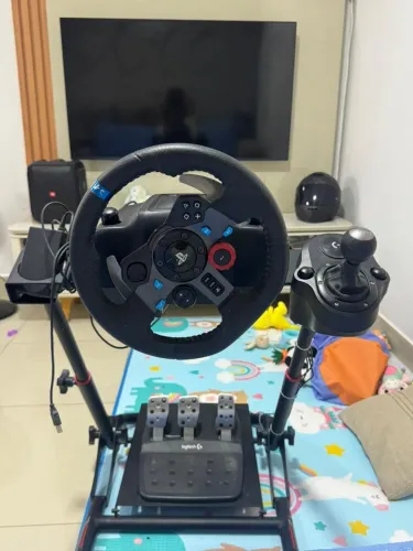 Volante Logitech G29 Completo + Câmbio Shifter + Suporte Articulado