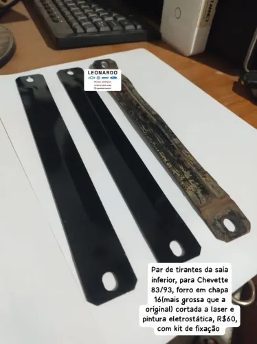 Par de tirantes da saia inferior para Chevette 