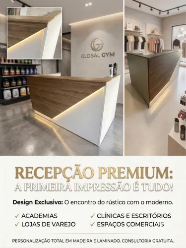 Balcão de recepção premium