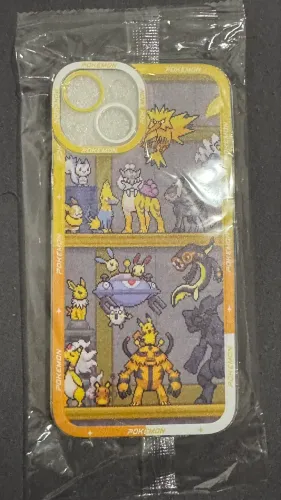 Case Capa Capinha de proteção de celular iPhone 14 Pokémon Pikachu Ampharos Jolteon