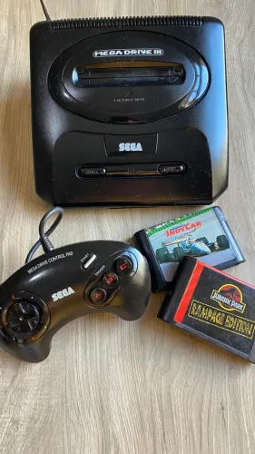 Mega Drive 3 Original + Controle Original + 02 Jogos