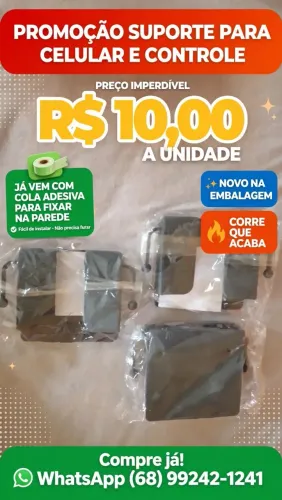 Suporte para celular, controle etc.