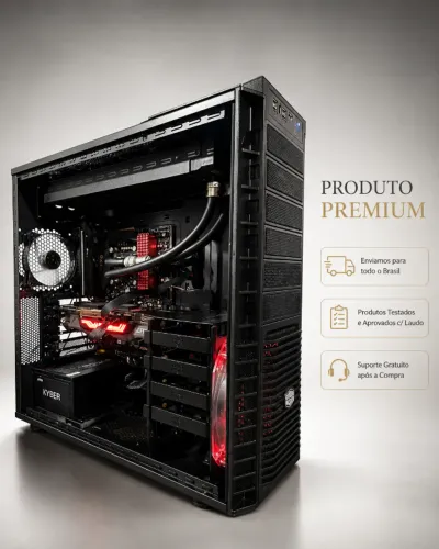 Computador Pc Render Ai Ia Gamer 3d i7 32gb WC Ekwb Rtx 3090 Monitor 4k Teclado Mouse