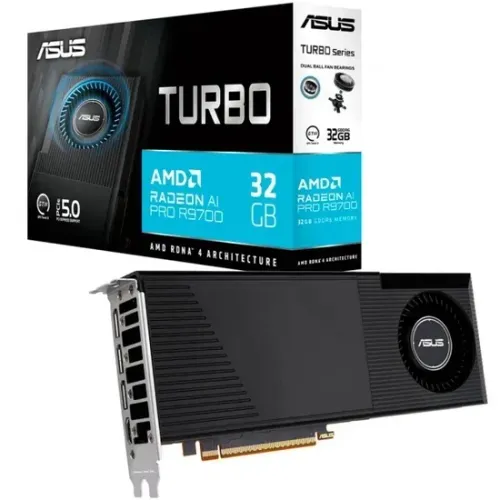 Placa de Vídeo R9700 32GB Asus Radeon Turbo AMD Ai Pro - Lacrado