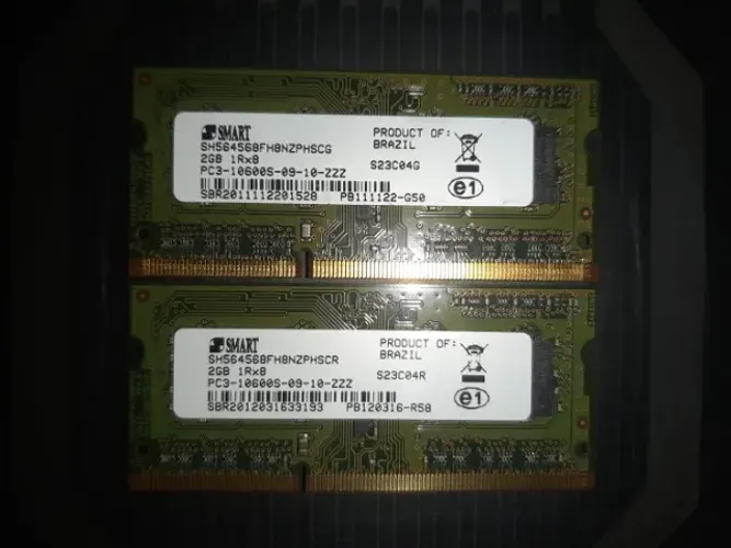 4gb (2x2gb) DDR3 1333mhz | Memória RAM para Notebook