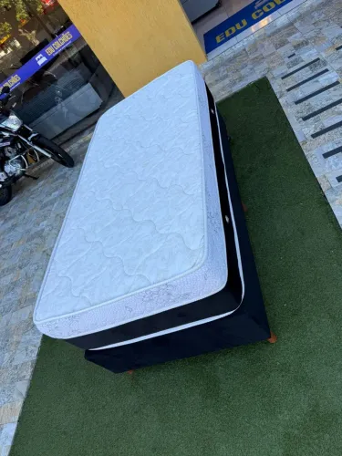 Cama de Solteiro com colchão Solteiro TOP - Entrego!