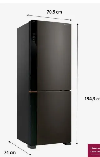Geladeira Brastemp preta 500 l com inteligência artificiais
