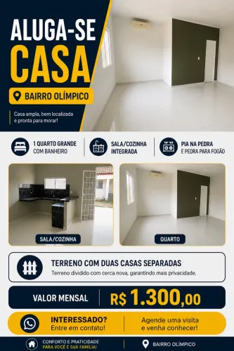 ? CASA PARA ALUGAR ? BAIRRO OLÍMPICO