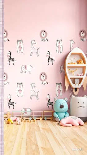 Papel de parede infantil vinílico lavável rolo 10mx53cm cobre 4.3m2