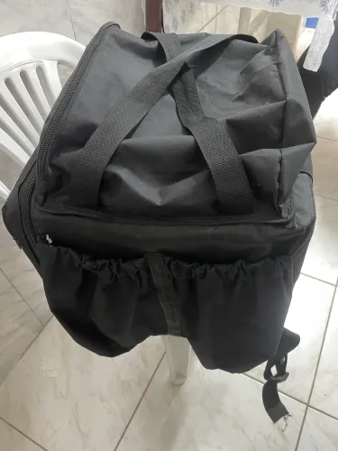 Bag/Mochila de Lona para Delivery Motoboy (Isopor Laminado) - Preta