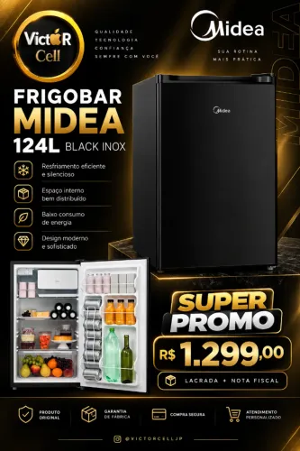 Frigobar Midea 124L | Lacrado | Nota Fiscal