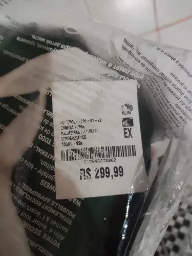 Camiseta Palmeiras Oficial 2022 Verde Com Etiqueta
