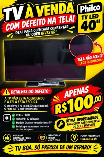 Tv smart LED 40 com Defeito