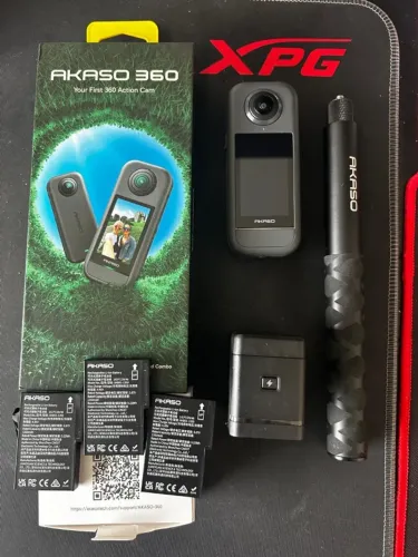Akaso 360 Câmera de Ação 5.7K@30fps 72MP, Câmera Esportiva Gravação 4K@60fps