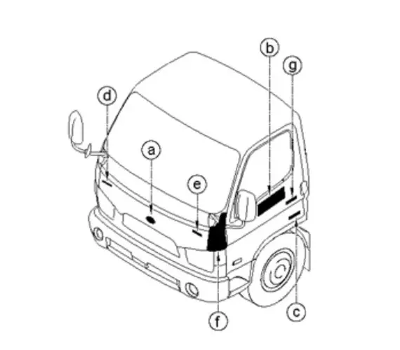 Moldura (acabamento) Cabine Hyundai HD78 2011/...